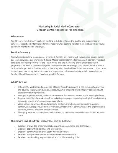 SMMA Social Media Marketing Employment Contract