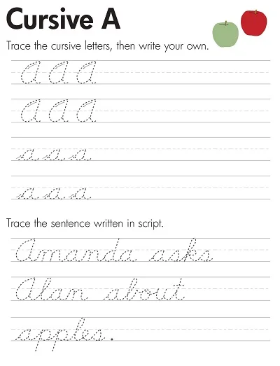 (A-Z) Cursive Handwriting Practice Worksheet