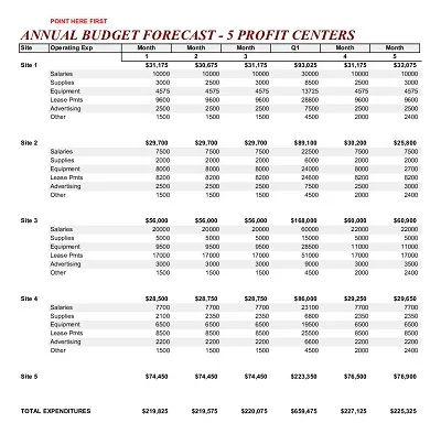 Annual Budget Expense Forecast Template