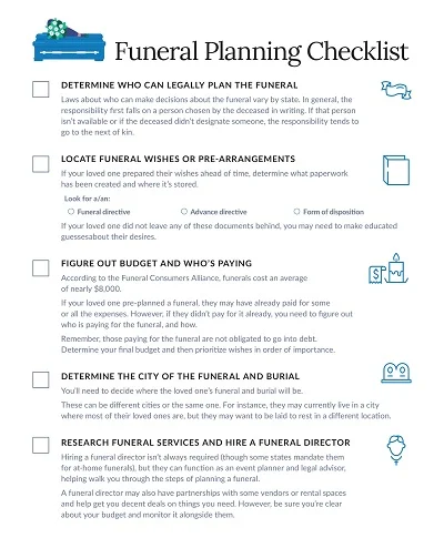 Basic Funeral Planning Checklist