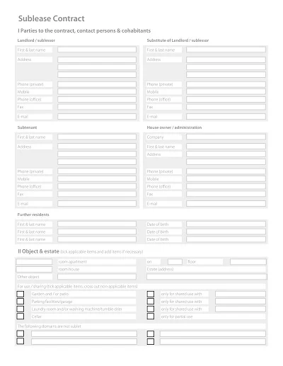 Comprehensive Sublease Agreement Template