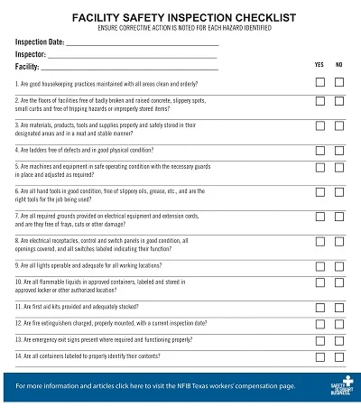 Facility Safety Inspection Checklist