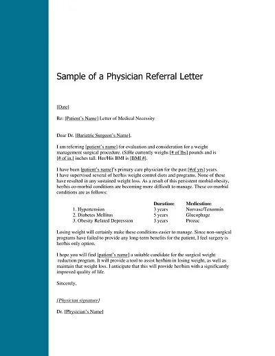 Mental Health Medical Referral Letter