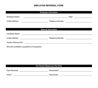 Simple Employee Referral Form