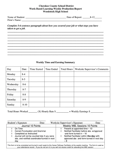 Weekly Production Report PDF Template