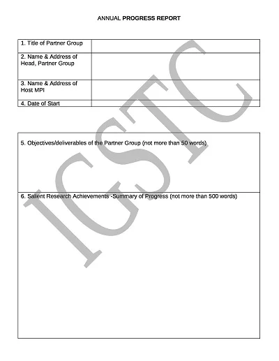 Annual Progress Report Template