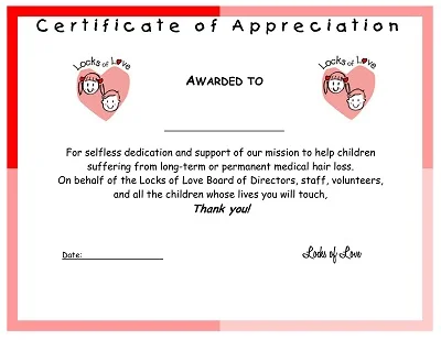 Certificate of Appreciation Example