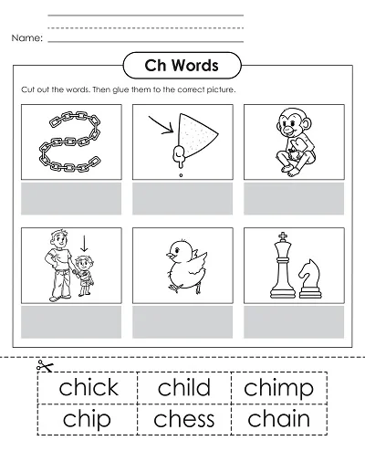 Ch Words Consonant Digraph Worksheet