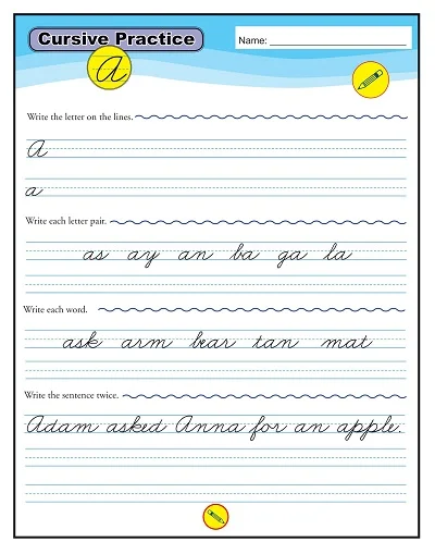 Cursive Letters A-Z Worksheet