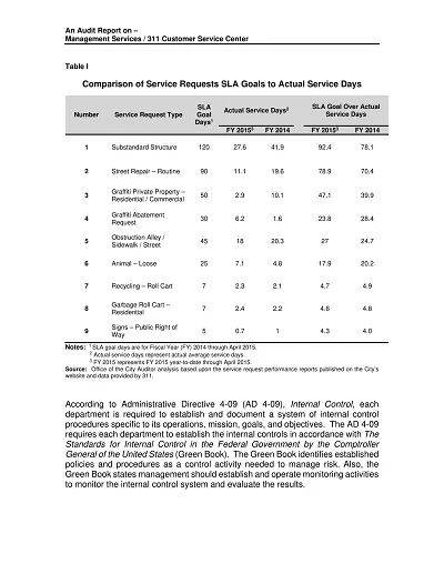 Customer Service Audit Report