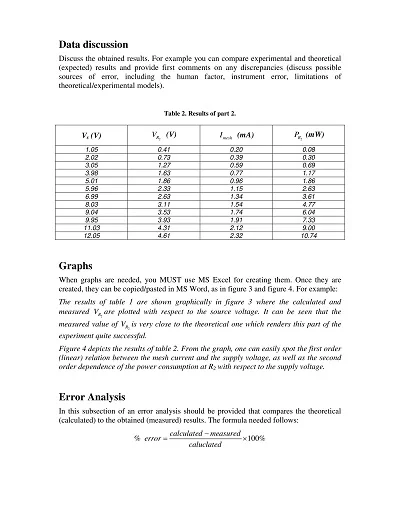 Engineering Lab Experiment Report Template