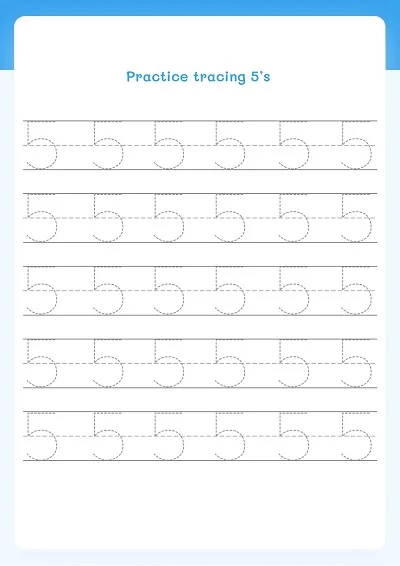 Learning Number 5 Worksheet