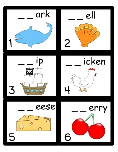 Missing Digraph Worksheet