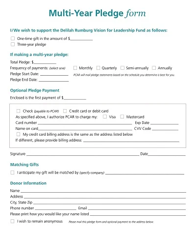 Multi-Year Donation Pledge Form