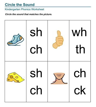 Phonics Words Consonant Digraph Worksheet