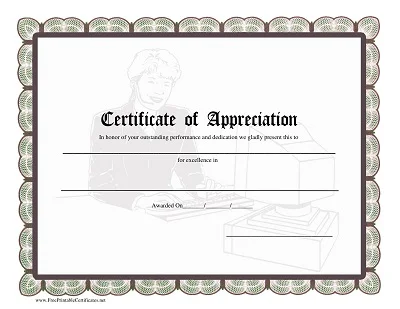 Printable Certificates of Appreciation