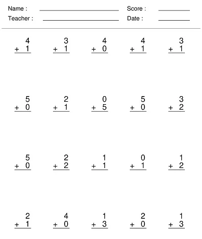 Adding Within a Sum Worksheet