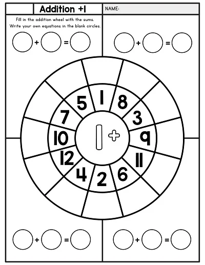 Addition Wheel Worksheet