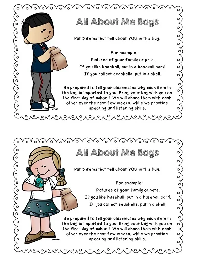 All About Me Template Editable