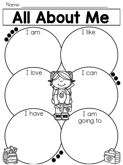 All About Me Template For Adults