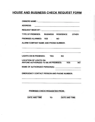 Business Check Request Form Template