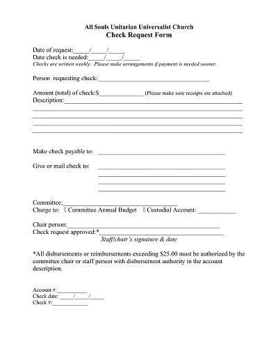 Check Request Form Sample