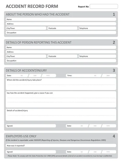 Employee Incident Report Template