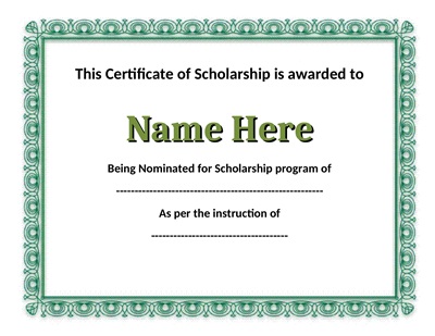 30+ Free Editable Scholarship Certificate Templates