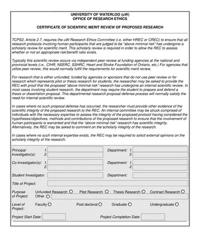 Scientific Merit Certificate Template