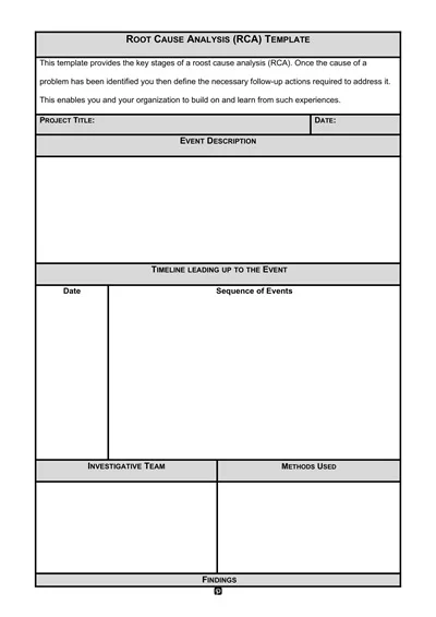 28+ Free Root Cause Analysis Templates (WORD, PDF)