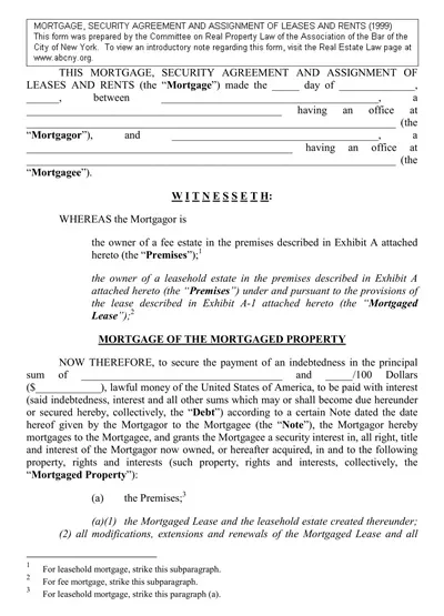 Sample Mortgage Agreement Template