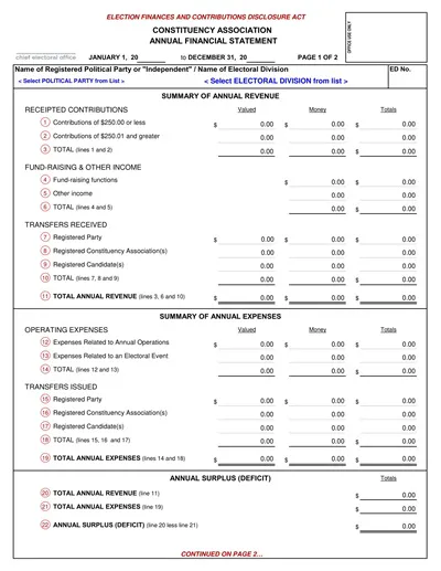 Annual Financial Statements PDF Template