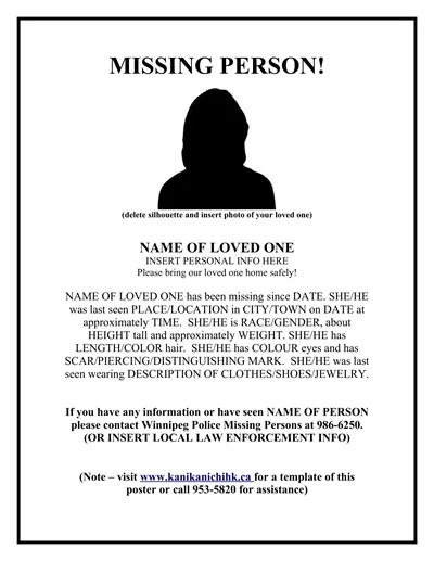 Girl Missing Poster Template