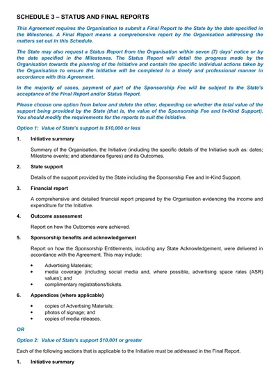 Outgoing Sponsorship Agreement Template