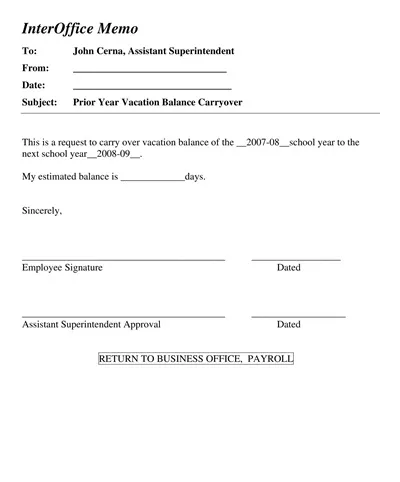 Printable Interoffice Memo Template