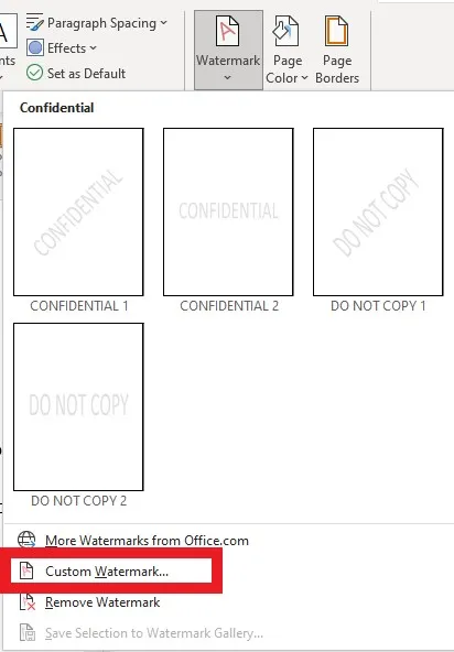 How to Make and Insert a Watermark in Microsoft Word » Samplates