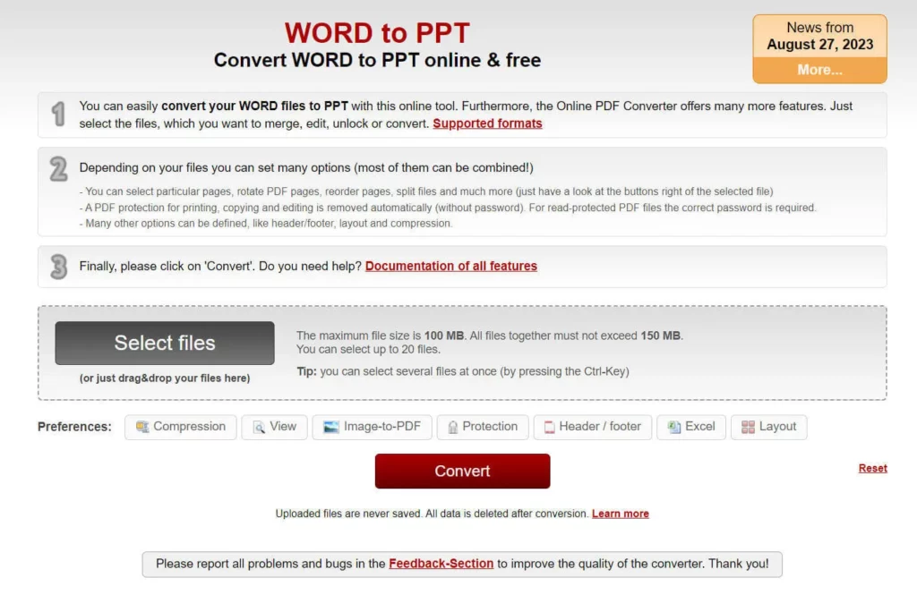 online2pdf word to ppt