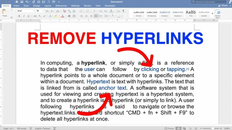 3 Easiest Ways to Remove a Hyperlink in Word