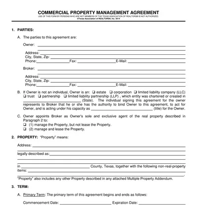 Commercial Property Management Agreement