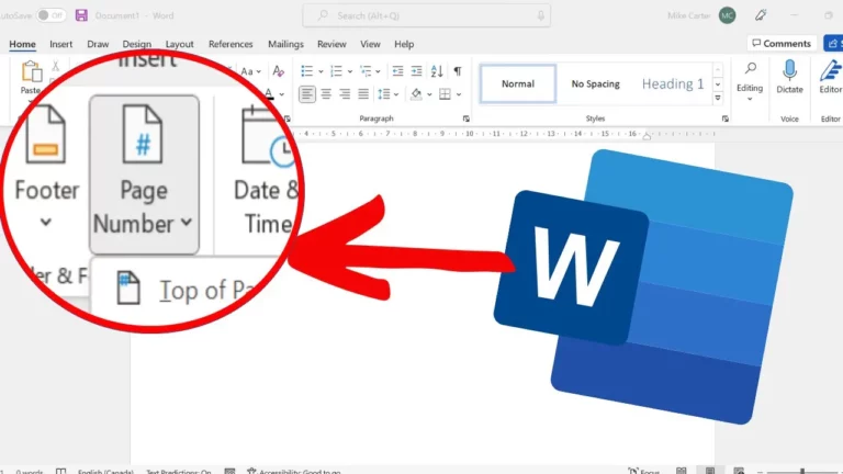 How Do You Add Page Numbers in Word