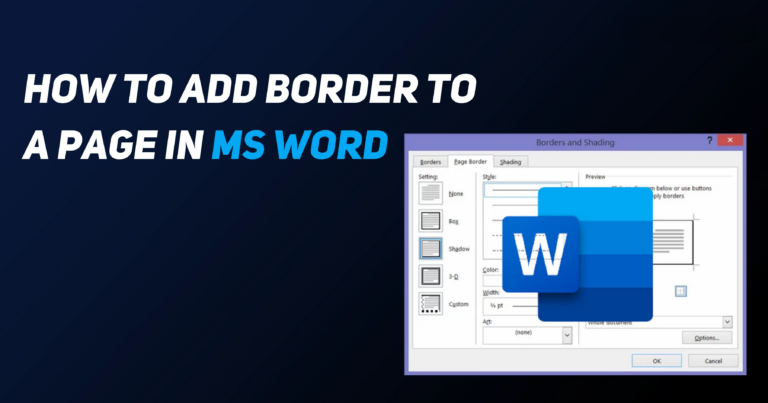 How to Add a Border in Word