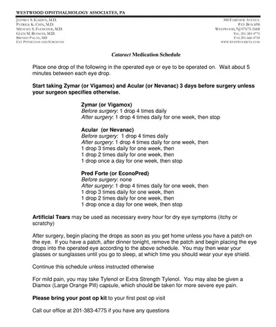 Patient Contract Medication Schedule Template