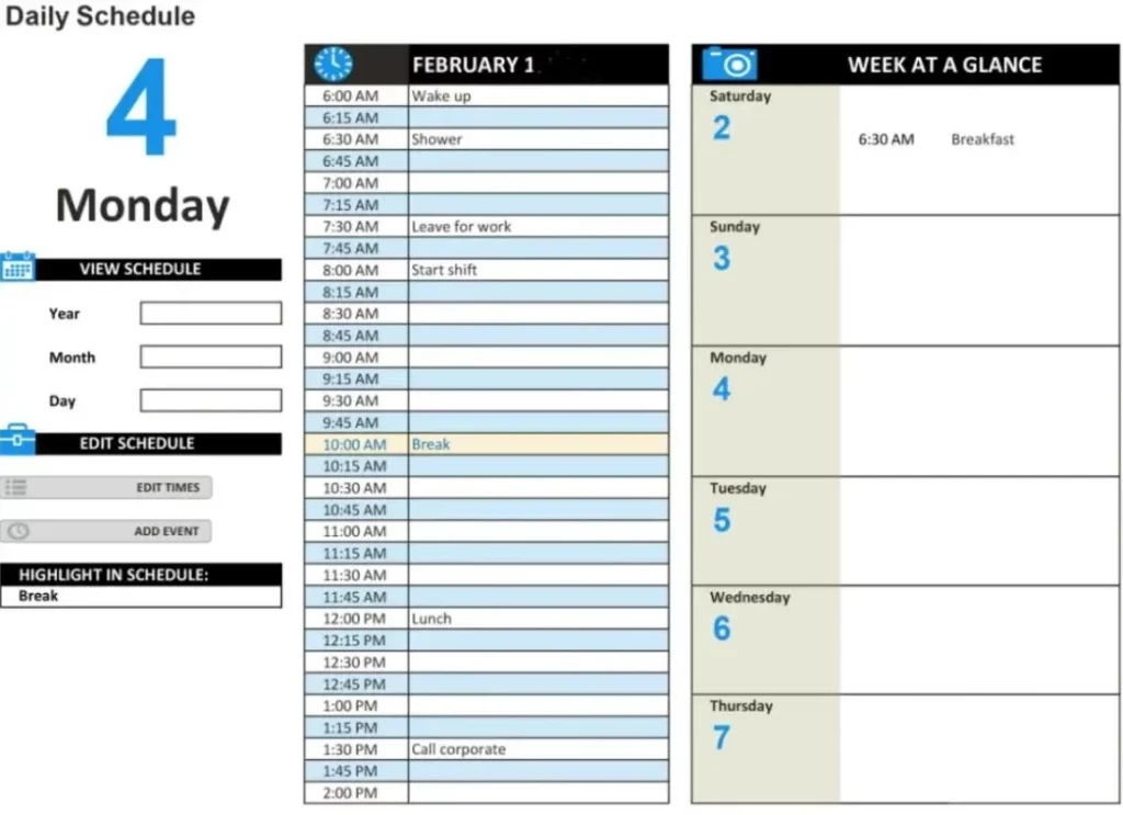 6. Office Hours Tracker Template Excel