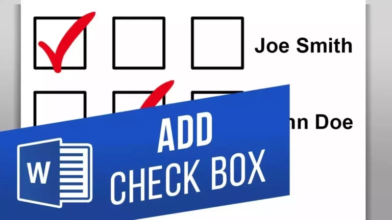 How to Add Check Boxes in Word Files