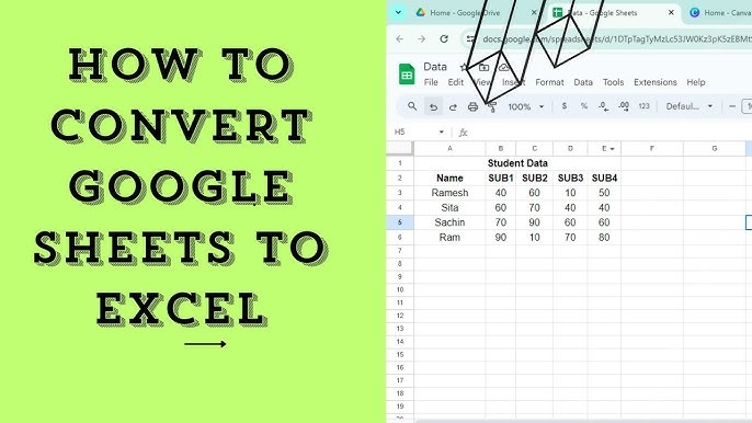 How to Convert Google Sheets to Excel