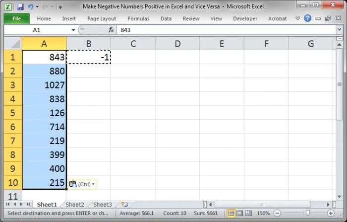 make a negative number positive successfully