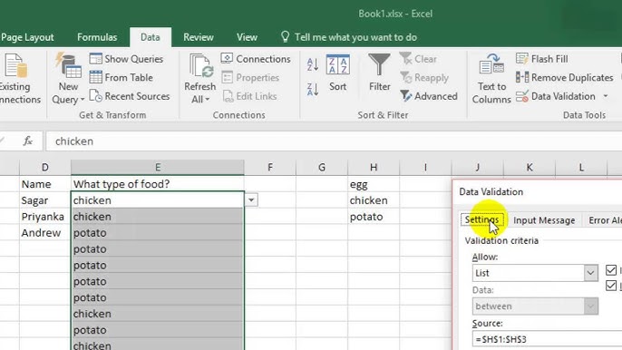 How to Create Drop Down List in Excel