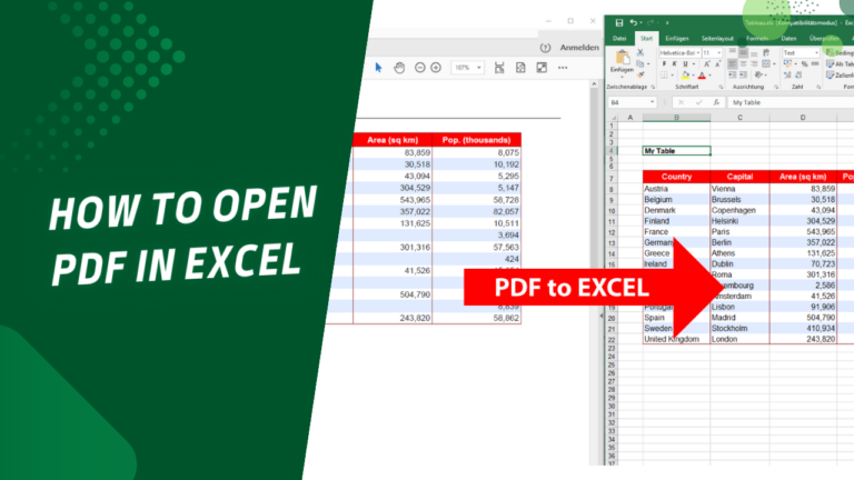 How to Open PDF in Excel? – 2 Effective Ways