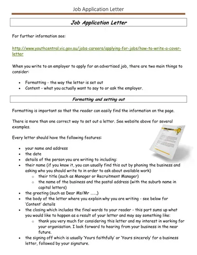 Job Application Letter Template