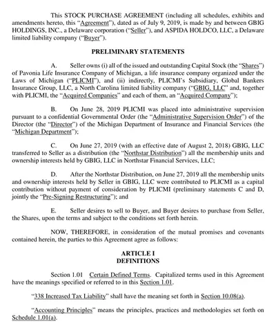 Printable Stock Purchase Agreement